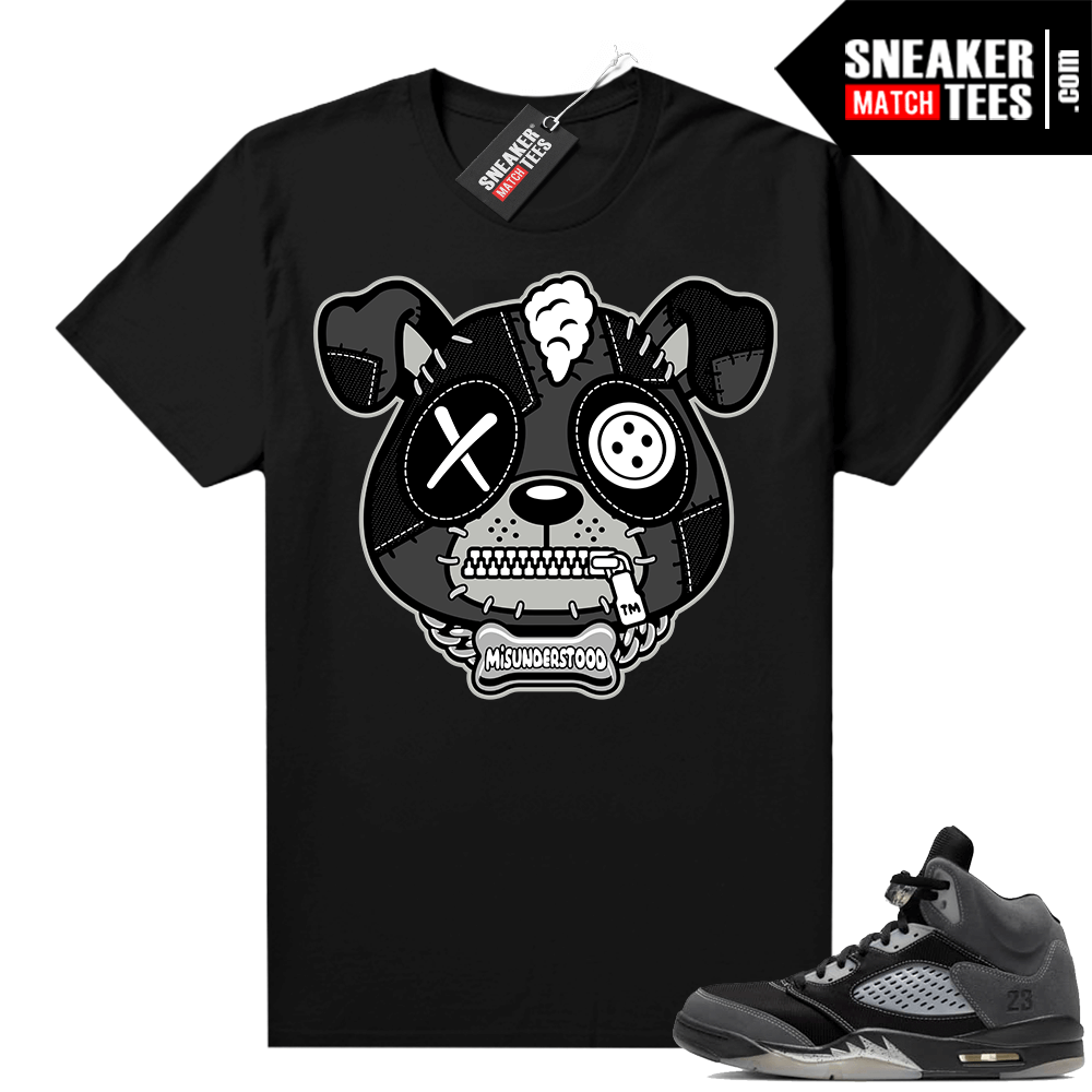 Anthracite 5s shirt match black Misunderstood Puppy