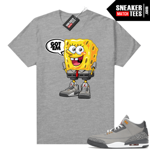 Cool Grey Jordan 3 Heather Grey Spongebob Got EM