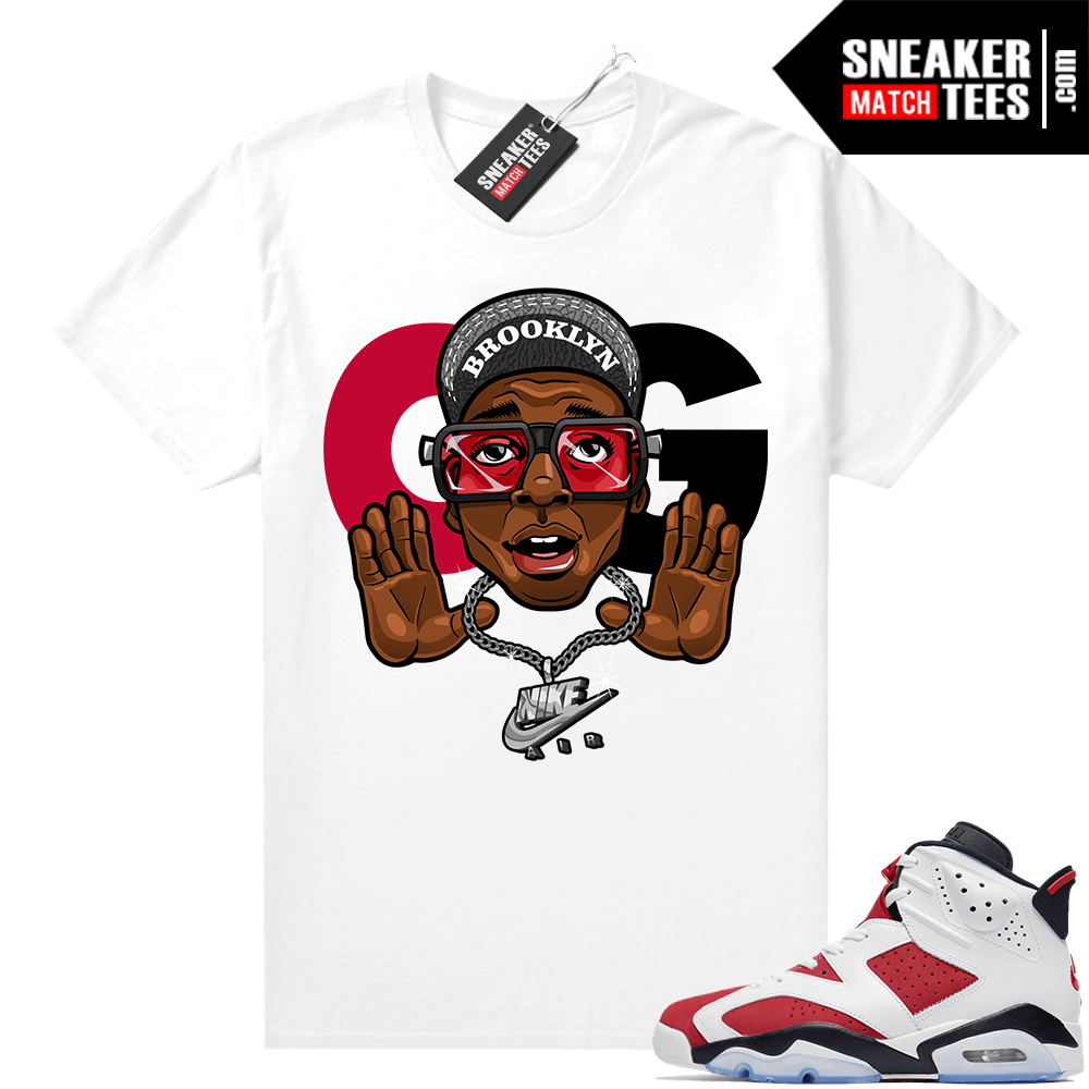 Match Carmine 6 Jordan Shirt White Mars OG | Carmine Sneaker tee