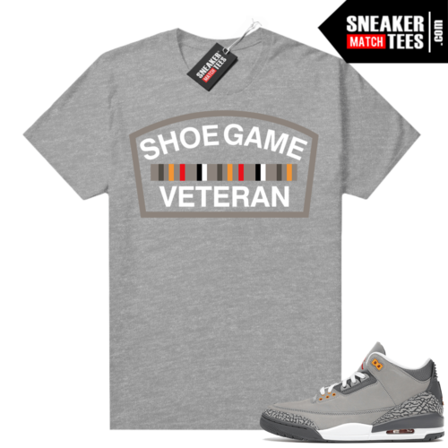 Sneaker tees Cool Grey 3s Heather Grey Shoe Game Veteran