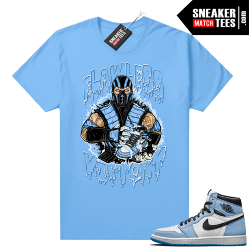 Carolina Blue Jordan 1 matching shirts Carolina Blue Flawless Victory