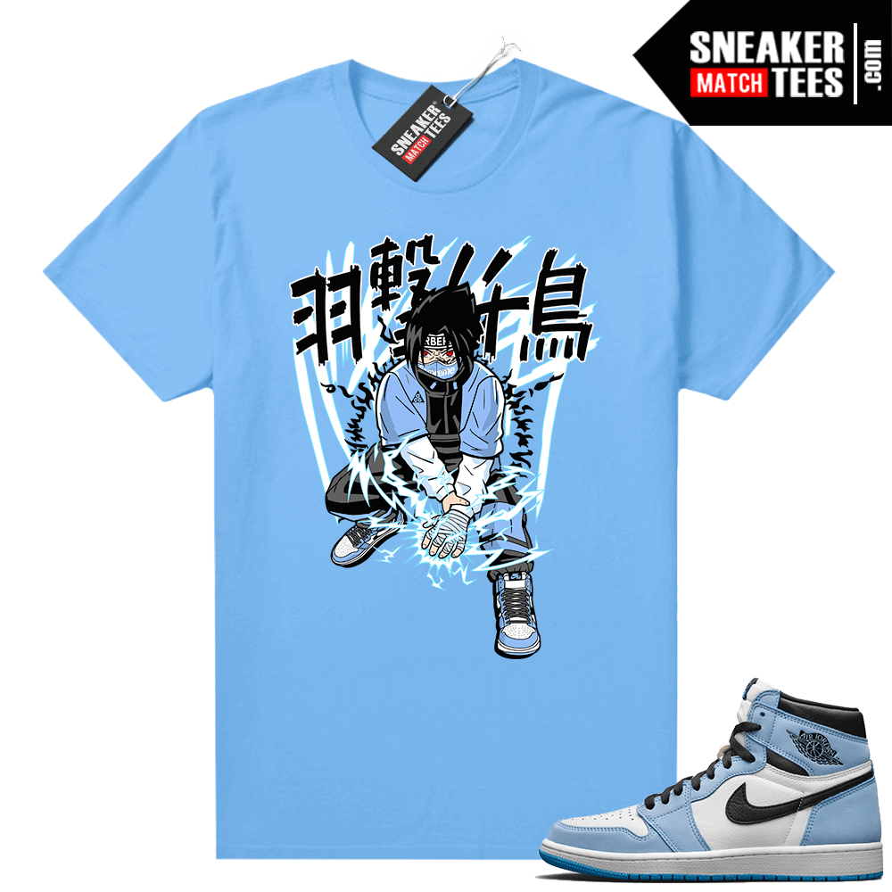 Jordan 1 University Blue shirt UNC Blue Sasuki