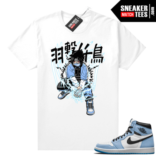 Jordan 1 University Blue shirt White Sasuki