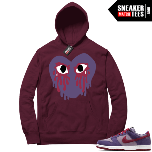 Nike Dunk Low Plum Hoodie Maroon Crying Heart 500x500