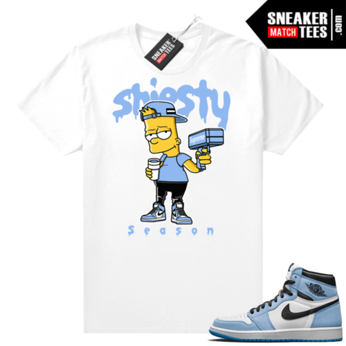 chaussures tees University Blue 1s White Shiesty Season