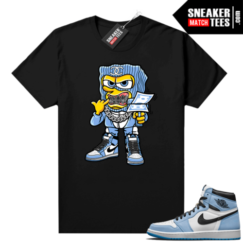 UNC 1s Sneaker tees Black Savage Mode