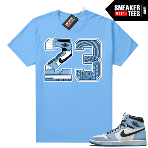 UNC 1s Sneaker tees Carolina Blue 23