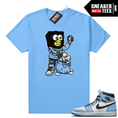 UNC 1s Sneaker tees Carolina Blue Heist