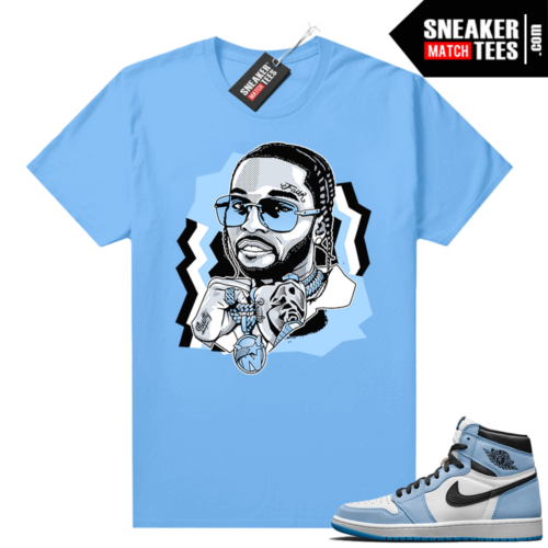 UNC 1s Sneaker tees Carolina Blue The Woo