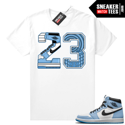 UNC 1s Sneaker tees White 23