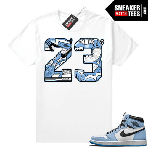 UNC 1s Refresh Sneaker tees White 23 Mashup