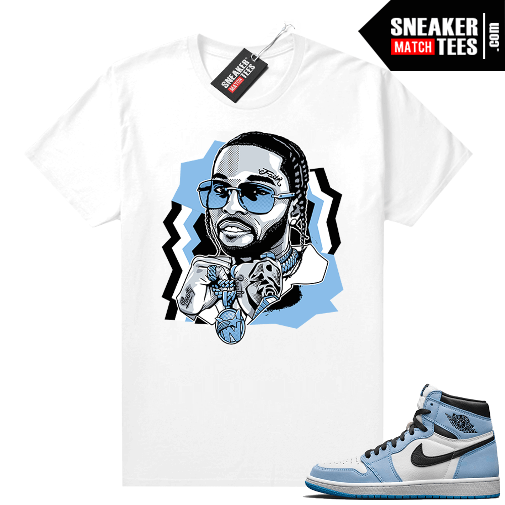 UNC 1s Sneaker tees White The Woo