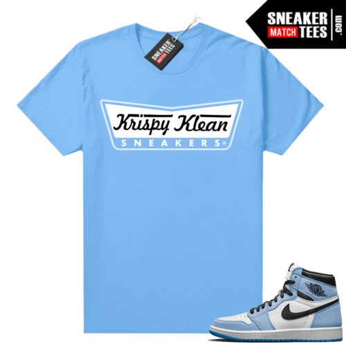 UNC 1s shirt Carolina Blue Krispy Klean Sneakers