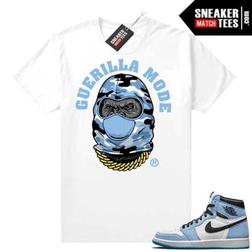 UNC 1s shirt White Guerilla Mode