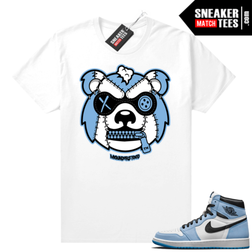 UNC 1s shirt White Misunderstood Grizzly