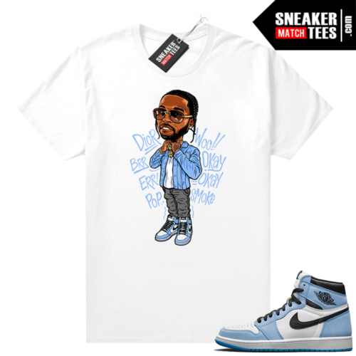 UNC Jordan 1 matching sneaker tees Infrared Pop Smoke