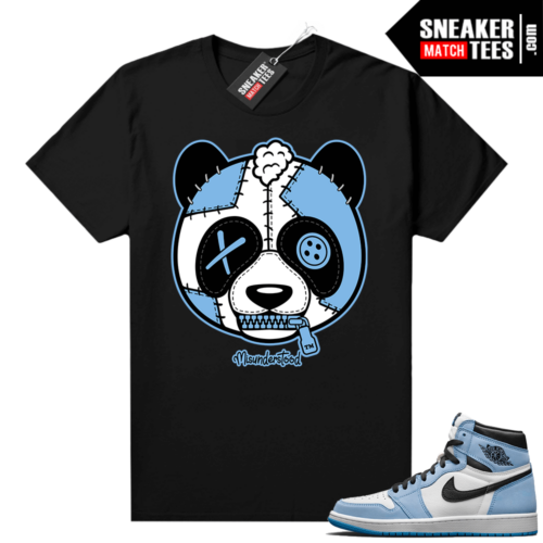 UNC Jordan 1s shirt Black Misunderstood Panda