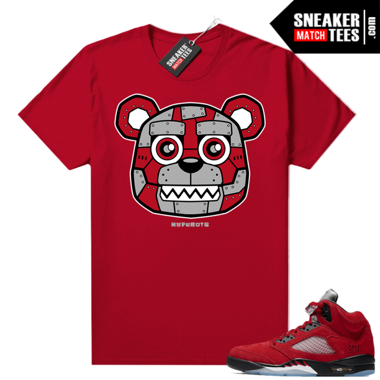 Raging Bull 5s Shirts to match Red Hype Bot Bear | Raging Bull Sneaker tee