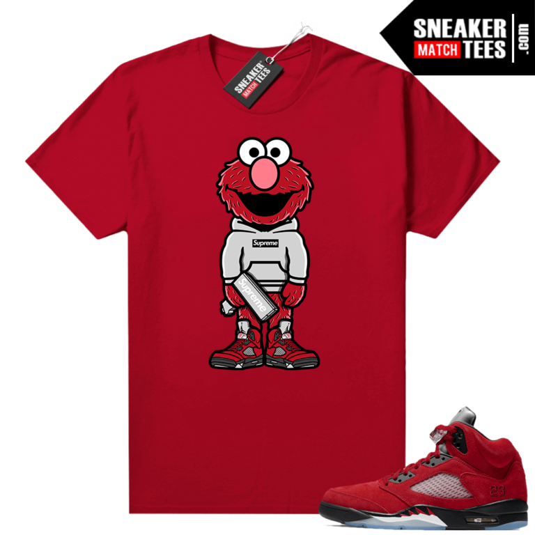 Raging Bull 5s Sneaker tees Shirt Red Elmo Hype | Raging Bull Sneaker tee