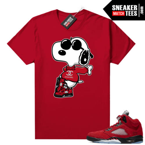 Raging Bull 5s Sneaker tees Adidas Red Fly Snoopy