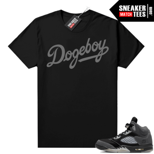Dogecoin Dogeboy shirt Black Match Anthracite 5s