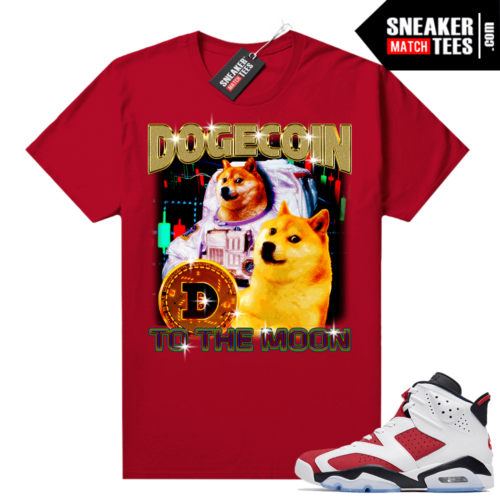 Dogecoin To the Moon ptp Red Match Carmine 6s