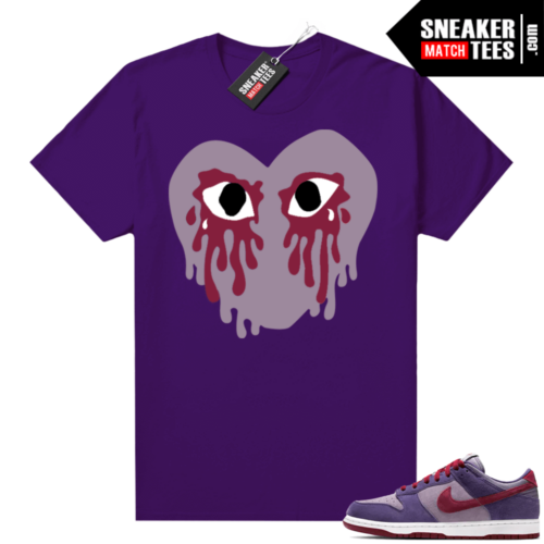 Plum Nike Dunks black Purple Crying Heart 500x500