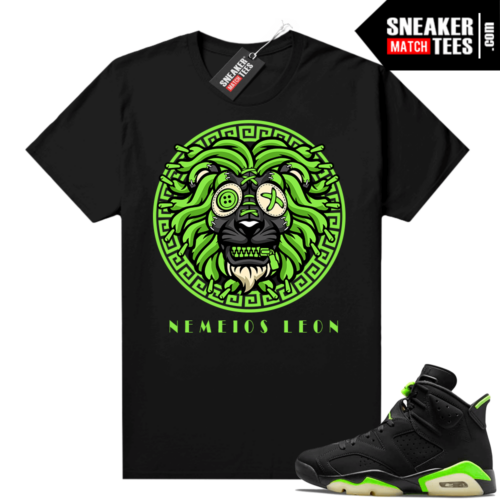 Electric Green 6s sneaker tees shirts Black NEMEIOS LEON