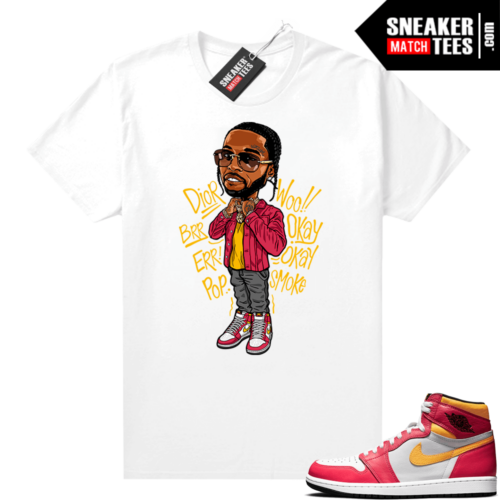 Light Fusion Red 1s Jordan Sneaker Store Shirts Match White Pop Smoke