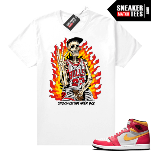 Light Fusion Red 1s Jordan Chris Tees Shirts Match White Smokin that Hater Pack