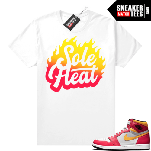 Light Fusion Red 1s Jordan Sneaker Tees Shirts Womens White Soleheat Logo