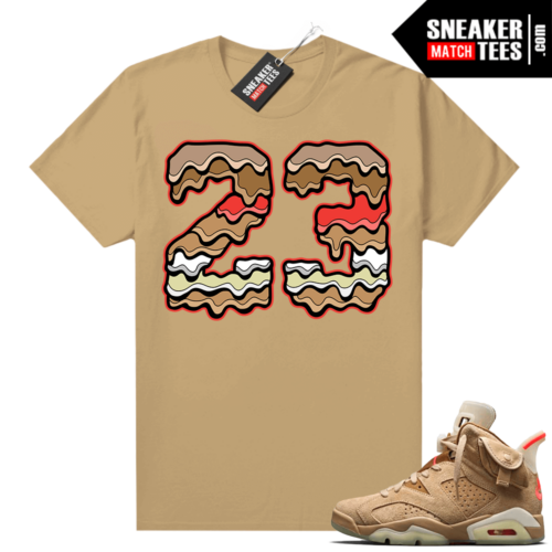 Travis Scott 6s British Khaki sneaker tees shirt 23 Drip