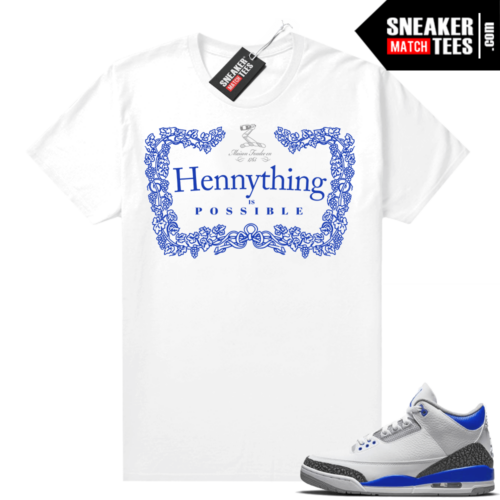 Racer Blue 3s Jordan Sneaker Tees Hennything