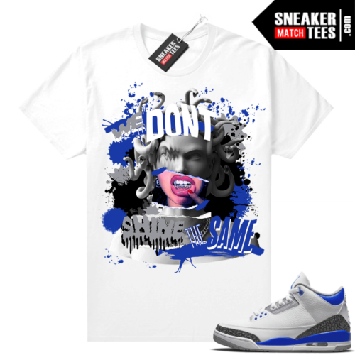 Racer Blue 3s Jordan Sneaker Tees Medusa