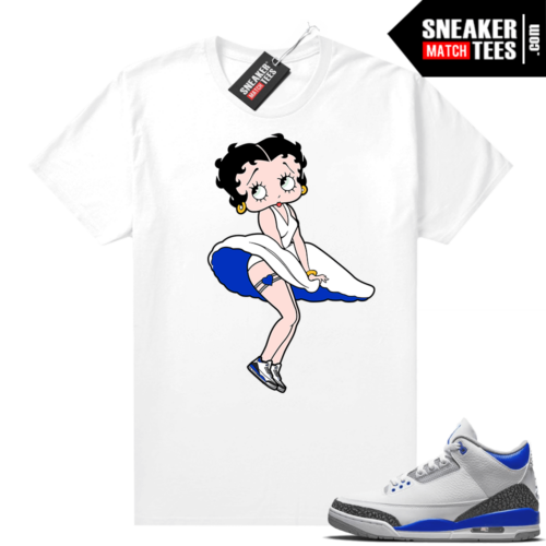 Racer Blue 3s Jordan Sneaker Tees Monroe Betty