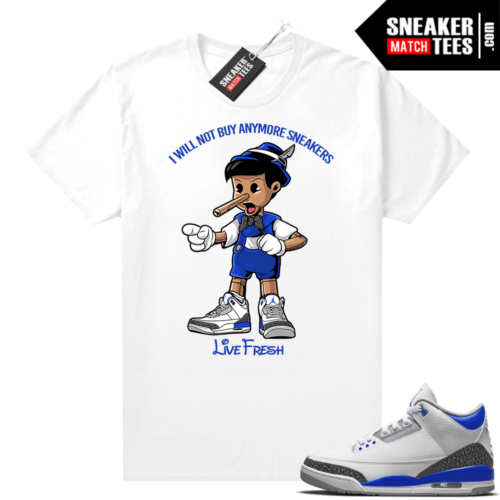 Racer Blue 3s Jordan Sneaker Tees Sneakerhead Pinocchio