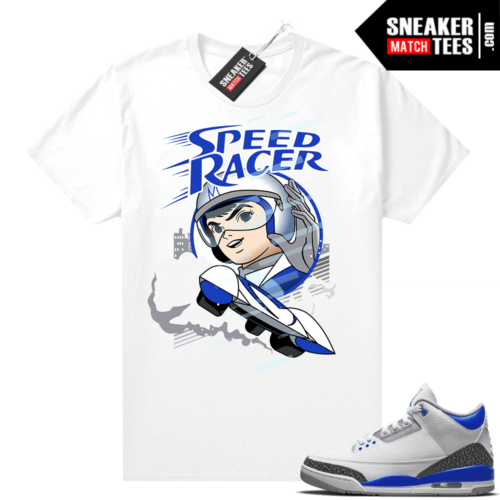 Racer Blue 3s Jordan Sneaker Tees Speed Racer