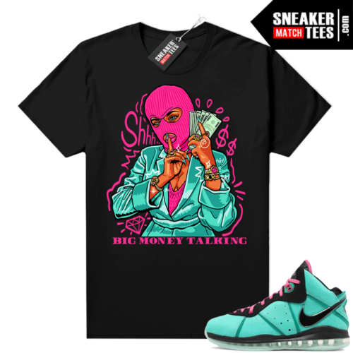 South Beach Lebron 8 Sneaker tees match Black Big Money Talking