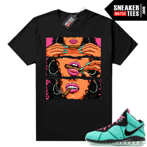 South Beach Lebron 8 Sneaker tees match Black Get Lit