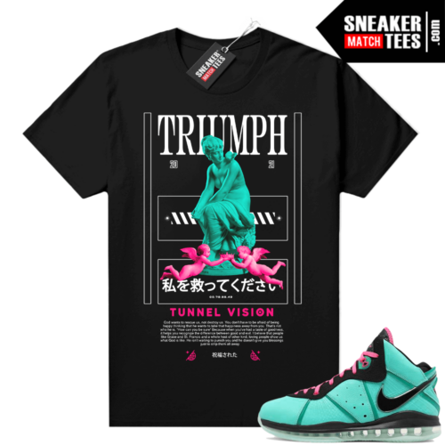 South Beach Lebron 8 air Sneaker tees match Black Triumph