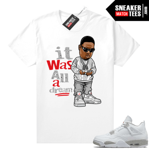 White Oreo 4s Jordan match Sneaker tees All A Dream