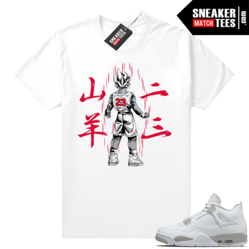 White Oreo 4s Jordan match Sneaker tees Goku 23