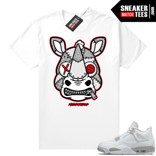 White Oreo 4s Jordan match Sneaker tees Misunderstood Rhino