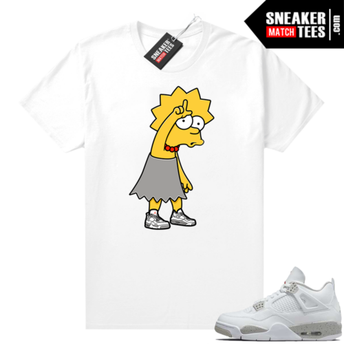 White Oreo 4s Jordan match Sneaker tees Snkrs L