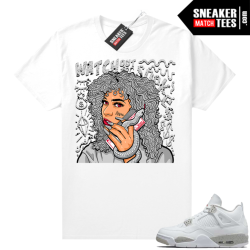 White Oreo 4s Jordan Instinct match Sneaker tees Watch out for Snakes