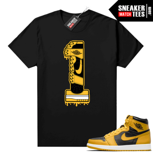 Jordan 1 Pollen Sneaker tees Match Black 1s Drip