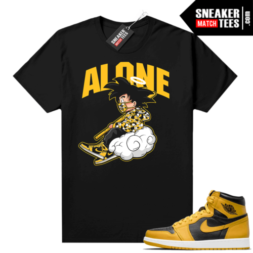 Jordan 1 Pollen Sneaker tees Match Black Alone