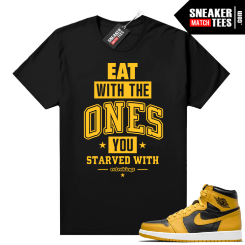 Jordan 1 Pollen Sneaker tees Match Black Eat