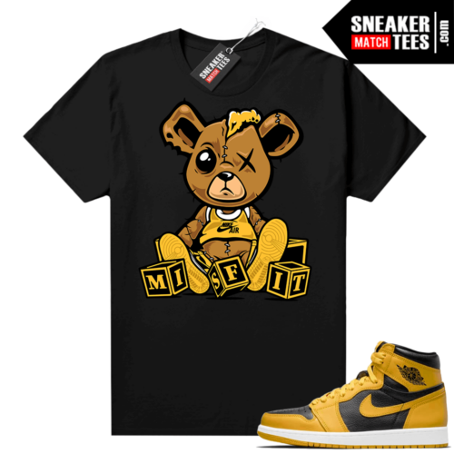 Jordan 1 Pollen Sneaker tees Match Black Misfit Teddy