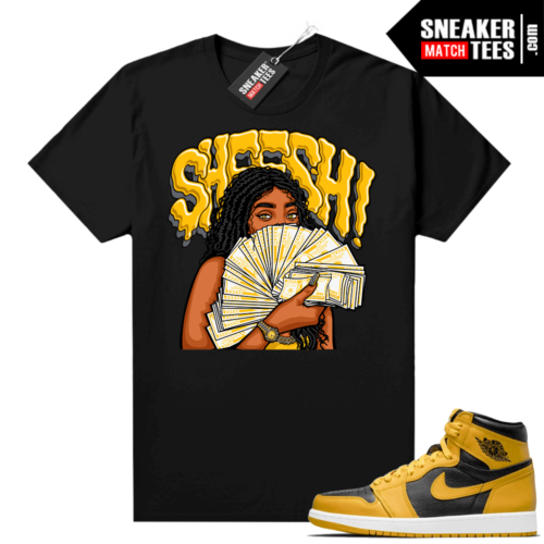 Jordan 1 Pollen Sneaker tees Preschool Black Sheesh